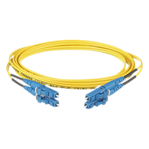 Jumper de Fibra Optica Monomodo 9/125 OS2, LC-LC Duplex, OFNR (Riser), Color Amarillo, 3 Metros (9.84 Pies)