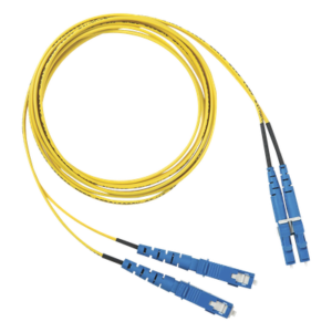 Jumper de Fibra Optica Monomodo 9/125 OS2, LC-SC Duplex, OFNR (Riser), Color Amarillo, 3 Metros (9.84 Pies)