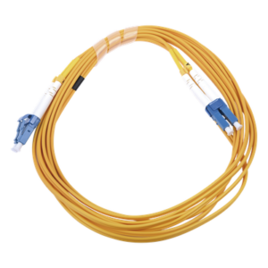 Jumper de Fibra Óptica Monomodo 9/125 LC/UPC-LC/UPC, PVC, 2.0 mm, Dúplex, Amarillo, 3 Metros (9.84 Pies)