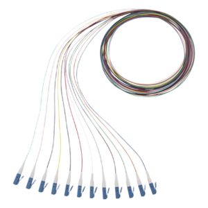 Kit de 12 Pigtails con Conector LC, Monomodo 9/125 OS2, 900um, de 1 Metro (3.28 Pies)