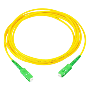 Jumper de Fibra Óptica Monomodo SC/APC SC/APC Simplex, Color Amarillo, 2 Metros (6.56 Pies)