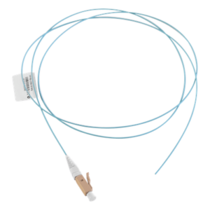 Pigtail de Fibra Óptica LC Simplex, Multimodo OM4 XGLO 50/125, OFNR, Color Aqua, 1 Metro (3.28 Pies)