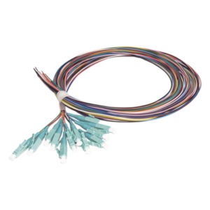 Kit de 12 Pigtails LC Multimodo OM3 50/125, Conectores Aqua, 2 Metros (6.56 Pies)