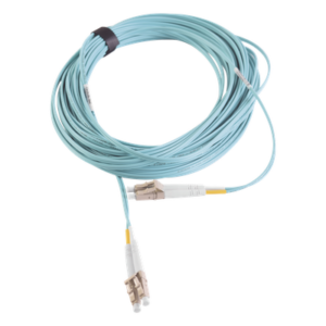 Jumper de Fibra Óptica Multimodo 50/125 XGLO OM3, LC-LC Duplex, OFNR, Color Aqua, 7 Metros (22.97 Pies)