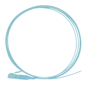 Pigtail de Fibra Óptica Simplex LC, PVC, OM3 50/125, Aqua, 1 Metro (3.28 Pies)