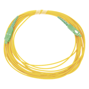Jumper de Fibra Óptica Monomodo SC/APC - SC/APC Simplex, Color Amarillo, 5 Metros (16.40 Pies)