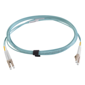 Jumper de Fibra Óptica Multimodo 50/125 XGLO OM3, LC-LC Duplex, OFNR, Color Aqua, 5 Metros (16.40 Pies)
