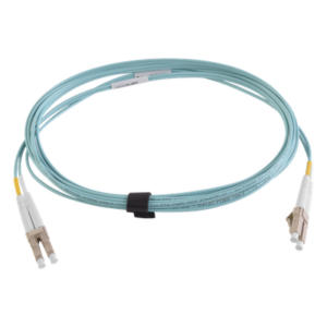 Jumper de Fibra Óptica Multimodo 50/125 XGLO OM4, LC-LC Duplex, OFNR, Color Aqua, 1 Metro (3.28 Pies)