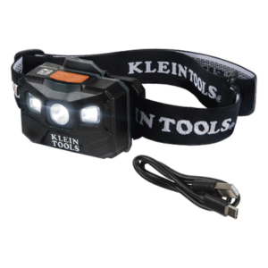 Lámpara Luz LED Frontal Recargable de 400 Lúmenes, Apagado Automático, con Correa de Tela, Adaptable y Ajustable a Gorros, Cascos, Cachuchas o directo a Frente Humana (Tipo Minero)