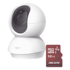 Kit de Cámara IP Wi-Fi / Incluye 1 Pieza Modelo TAPOC200 / 2 Megapixel / Utiliza La App Tapo / 1 Memoria Micro SD Hiksemi Modelo HS-TF-E1/32G