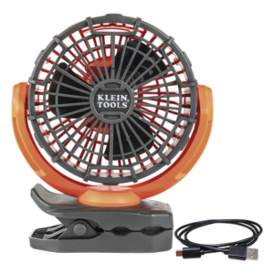 Ventilador Inalámbrico-Portátil Recargable Ideal para el Trabajo. Montable por Pinza o por Potentes Imanes. Incluye cable USB-C
