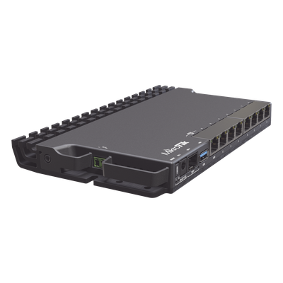 (RB5009UG+S+IN) RouterBoard, CPU 4 Núcleos, 8 Puertos Gigabit, 1 SFP+, Solo RouterOS v7 - Imagen 2