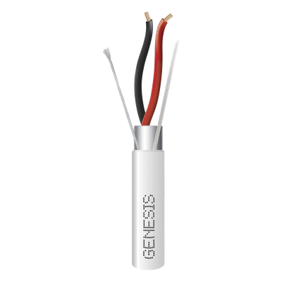 Bobina de 305 m (1000 ft) / Cable para Alarma 4x22 AWG / Blindado / Riser / Blanco - Imagen 2