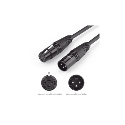 Cable para Micrófono XLR Tipo Canon Macho a Hembra | 5 Metros Plug & Play | Anti interferencias | Triple Blindaje | Alta Calidad | Color Negro - Imagen 3