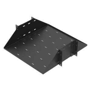 Charola para Soportar Equipos en Rack de 19", Profundidad Ajustable hasta 484 mm. 150 Kg de Carga, Compatible con Racks de Doble Perforación, 3U
