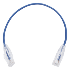 Cable de Parcheo Slim UTP Cat6 - 30 cm (11.81 Pulgadas) Azul Diámetro Reducido (28 AWG)