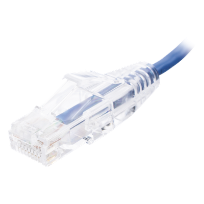 Cable de Parcheo Slim UTP Cat6 - 30 cm (11.81 Pulgadas) Azul Diámetro Reducido (28 AWG) - Imagen 2