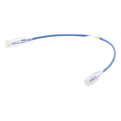 Cable de Parcheo Slim UTP Cat6 - 30 cm (11.81 Pulgadas) Azul Diámetro Reducido (28 AWG) - Imagen 4