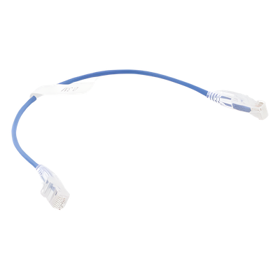 Cable de Parcheo Slim UTP Cat6 - 30 cm (11.81 Pulgadas) Azul Diámetro Reducido (28 AWG) - Imagen 6