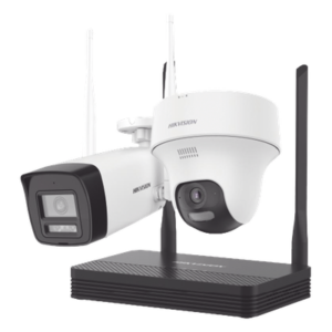 Kit IP Inalámbrico 4 Megapixel / NVS 4 Canales / 1 Cámara Bala Exterior + 1 Cámara Turret Interior con Lente 2.8 mm y Dual Light / Audio Bidireccional (Micrófono y Bocina) / Soporta Micro SD de 512 GB