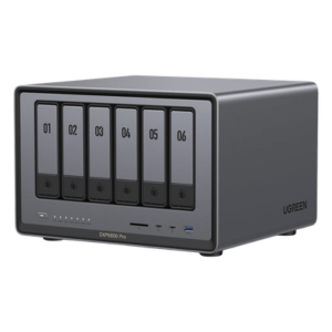 NAS UGREEN NASync DXP6800 Pro / Intel Core i5-1235U 10 Núcleos / 6 Bahías SATA + 2 M.2 NVMe / 2 Puertos Thunderbolt 4 / 2 Puertos 10GbE / 8K HDMI / PCIe 4.0 x4 / DDR5 Hasta 64GB / Compatibilidad Multiplataforma