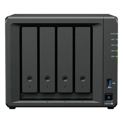 NAS DiskStation DS425+ | 4 Bahías | Intel Celeron J4125 2.7 GHz | 2 GB DDR4 / 2.5GbE + 1GbE | 2 Puertos USB 3.2 Gen 1 | 2 Ranuras M.2 NVMe | Hasta 80 TB | Synology DSM. - Imagen 2