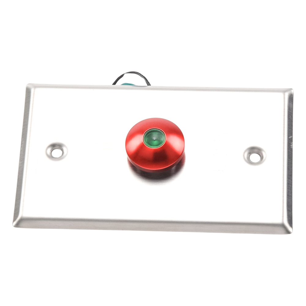 Botón tipo Hongo / Redondo Color Rojo con LED / Estético / NO y COM - Imagen 2
