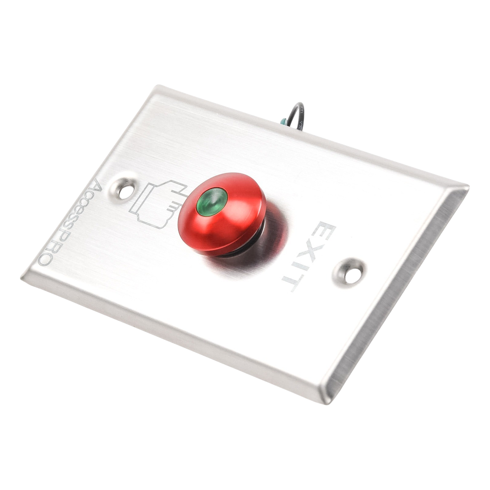 Botón tipo Hongo / Redondo Color Rojo con LED / Estético / NO y COM - Imagen 3