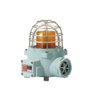 Señal Luminosa y Acústica Antiexplosión LED / 12V-24V DC / 105 dB / IP66 / Zona 1 y 2 / ATEX-IECEx / Luz Blanca / Sirena