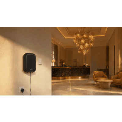 Difusor de Aromas Comercial / 150 ml / Cobertura 200 m² / Atomización Sin Agua / Control por App / Montaje en Pared / Color Negro - Imagen 2
