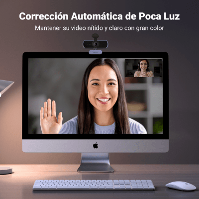Cámara Web HD USB / 1080p 30 FPS / Campo de Visión 85° / Micrófonos Duales Omnidireccionales / Enfoque Fijo / Cable 2 m (6.6 ft) / Plug-and-Play Universal - Imagen 3