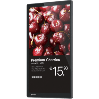 Digital Signage ESL / Pantalla LCD 15.6" Full Color / Doble Cara 1920x1080 / Wi-Fi 2.4G + NFC / Actualización 0.1s / IP6X / Gestión Cloud SaaS / 30,000+ Horas Vida Útil - Imagen 3