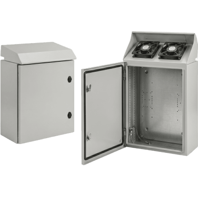 Gabinete Rack 19 UR ProTek Tipo 3R Exterior con Ventiladores y Termostato / 92.2 cm x 60 cm x 61 cm / Acero Gris RAL 7035 - Imagen 2