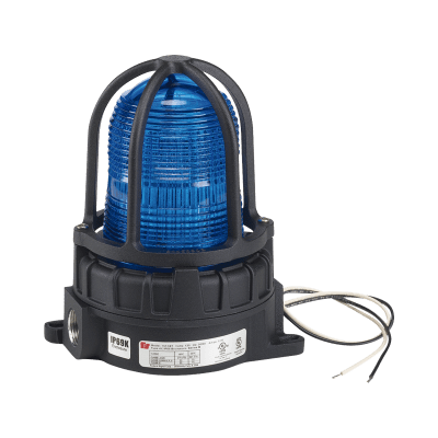 Luz de advertencia LED color Azul para ubicaciones peligrosas, montaje para superficies, 120/240Vca,