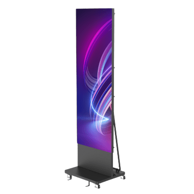 Poster LED de Piso / Pixel Pitch 1.8 mm / Modular (Puede Crecer con Mas Posters) / Case para Transporte / Uso en Interior / Calidad de Video Destacada