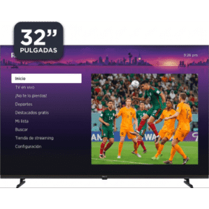 ROKU SmartTV QLED 32 Pulgadas / Resolucion HD / Bocinas integradas / 3 puertos HDMI / WiFi / VESA 100x100 mm