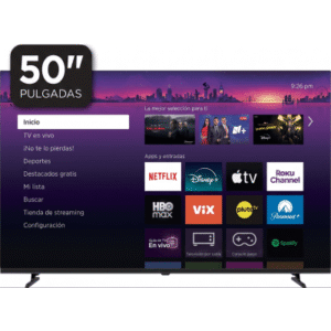 ROKU SmartTV QLED 50 Pulgadas / Resolucion 4K UHD / Dolby Audio / 3 puertos HDMI / WiFi / VESA 200x200 mm