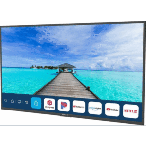 SmartTV para Exteriores Neptune™ 55" 4K UHD / 500 nits Sol Parcial / webOS / IP54 ideal para areas con techado parcial / VESA 300x200 / Incluye Soporte de Pared Inclinado