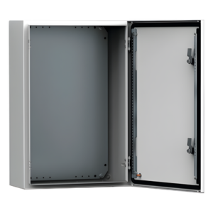 Gabinete de Uso Exterior MAS 250 x 200 x 155 mm (9.84 x 7.87 x 6.10 in) / NEMA 4/12/13 / IP66 / IK10 / Acero Dulce 1.5 mm / Platina de Montaje Incluida / Color Gris Claro
