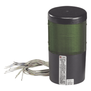 Módulo de Luz de Estado Incandescente, Voltaje de 24 Vdc, Color Verde con patrones de destello Flash o Estacionario / Tipo 1 / Uso Interior