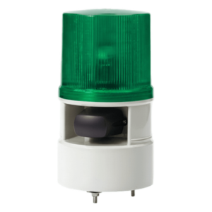 Luces de advertencia color Verde con sirena incorporada con 5 tonos máx. 105 dB en 12-24 VCD