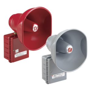 AudioMaster® Altavoz de bocina reentrante para megafonía y anunciamiento publico, 30W de Potencia, Listado contra incendios UL, Color Gris