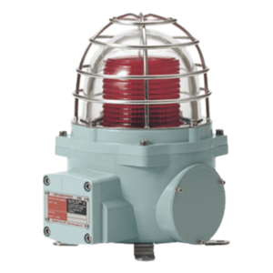 Señal Luminosa LED Antiexplosión / 24 VDC / Luz Roja / ATEX Ex db IIC T6 Gb / IP66 / Zona 1 y 2 / Luz Fija e Intermitente / Aluminio y Acero Inoxidable