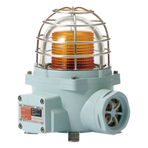 Señal Luminosa Giratoria Antiexplosión con Sirena / LED / Bombilla / Xenón / Ex db IIC T6 Gb / IP66 / Zonas 1 y 2 / Aluminio y Acero Inoxidable / 105 dB