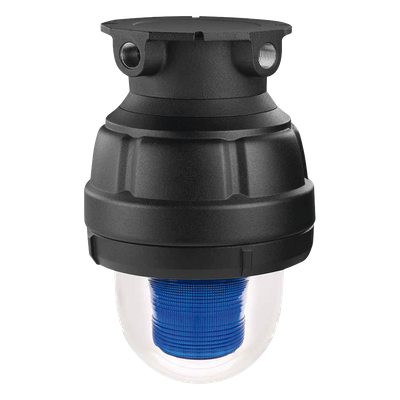 Luz Estroboscópica Antiexplosión / 75 Destellos por Minuto / 24 Vdc / Tipo 4X IP66 / Clase I Div 1 Grupos C y D / Clase I Div 2 Grupos A B C D / Clase II Div 1 Grupos E F G / Clase III / Marino / Domo de Vidrio / Montaje Separado
