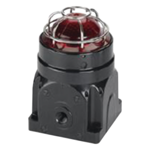 Baliza LED para Ubicaciones Peligrosas / Serie Global G-LED / Ex d Ignífugo / 120-240 VCA / Lente Roja / 8 Patrones de Parpadeo / IP66 / ATEX-IECEx