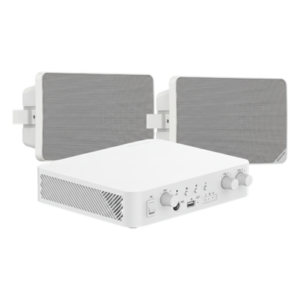 Kit de Audio | 70/100V | 2 Altavoces de pared | Bluetooth | Color Blanco | Hik-Connect