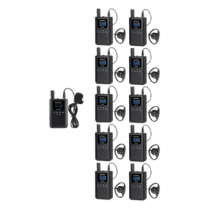 Kit para guía turístico de 1 transmisor y 10 receptores