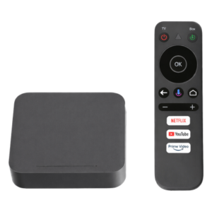 STB 4K Android con Google TV / Alto Rendimiento / Conexión Wi-Fi y por Cable / Control Remoto Bluetooth / Salida HDMI / APP Hik Connect Pre-instalada / Software de Gestion para ISPs/ Para modo desarrollador leer la nota en la descripcion