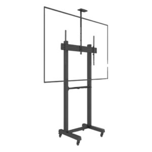 Montaje de Piso Móvil para Pantallas de 65 in a 100 in | vesa 100 x 100 hasta 1000 x 600 | carga maxima soportada 120kg| Fabricado en aluminio y acero